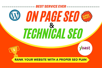 do onpage and technical SEO in wordpress, wix, shopify website