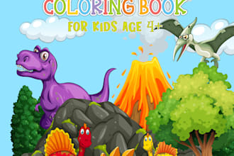 make printable dinosaur coloring pages for amazon kdp