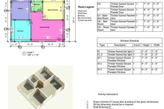 drawing floor plans, elevations by revit from your request