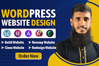 do wordpress website design or redesign wordpress website or clone website