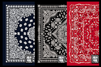 create customized scarf, bandana and hijab textil designs