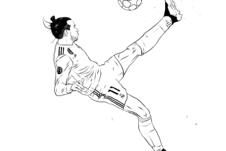 draw sport illustration sketch cartoon soccer f1 basketball