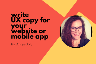 write UX copy for your website or mobile app