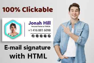 create a unique clickable HTML email signature
