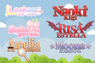 create anime game inspired logo for streamer and brand