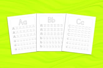 do letter tracing, number tracing, activity book