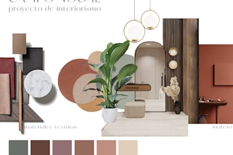 create an interior design mood board for any room