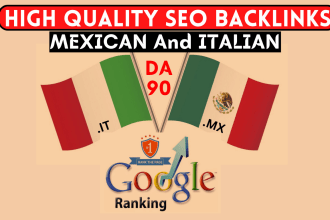 do 20 italian, mexican high authority SEO backlinks italy, mexico link building