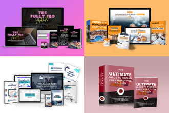 design digital product mockup online course cover