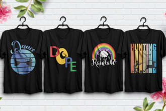 create  custom trendy and unique vintage t shirt design