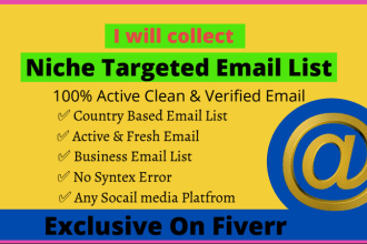 collect active and clean bulk email list for email marketing