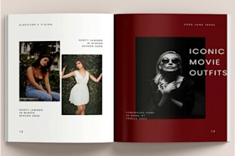 create a professional modern digital lookbook, product catalog and sell sheet