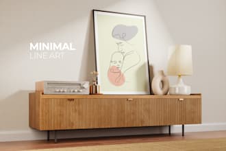 draw line art, minimalist art, vector line art illustration