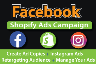 setup facebook shopify ads, instagram ads, sales ads