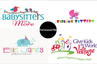 do childcare, education kids, children logo