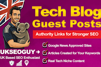 create dofollow guest post on my 5 tech blogs google news approved guest posting