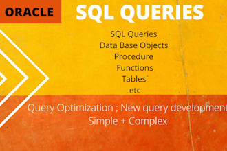 create database, queries in oracle, sql do optimization of queries
