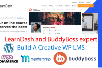 create lms with buddyboss learndash and memberpress