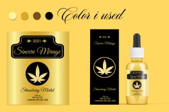 do design premium cbd label and product package