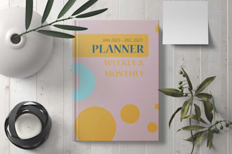 design KDP journal, notebook, planner pages cover book for amazon kindle etsy
