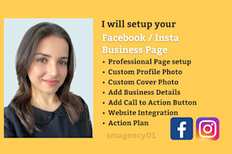 setup your facebook business page or instagram page