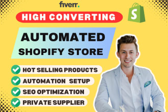 build automated dropshipping shopify store, shopify website or redesing website