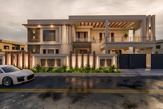 design and render 3d exterior