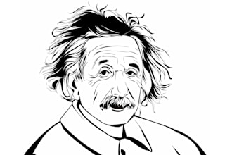 draw cartoon vector portrait line art in 4 hours