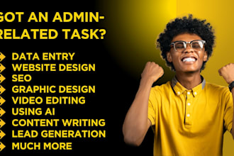 be personal virtual assistant for admin support, and marketing,