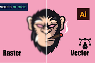 make image to vector, raster to vector, convert to ai, eps, svg, pdf