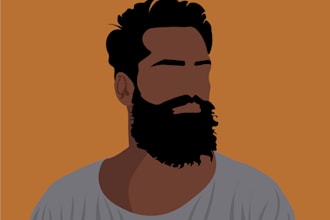 draw unique cartoon illustrations minimalist portraits