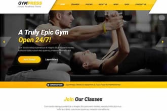 design attractive fitness, gym, workout wordpress website