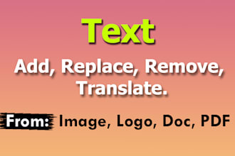 add replace text from photo and document remove text translate image pdf