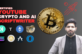 write youtube script for bitcoin, kaspa, tao and other cryptos