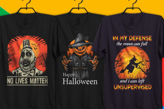 halloween custom graphic t shirt design
