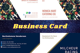 design elegant double sided business card print ready files