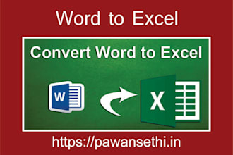 do extract data from word and create excel or google sheet