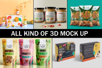 do professional and realistic 3d mockup