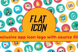 design a exclusive app icon logo with source file