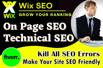 do on page SEO and fix technical errors for wix website