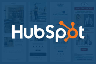 design editable hubspot email template and landing page