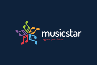 design gorgeous entertainment, art, music and party logo