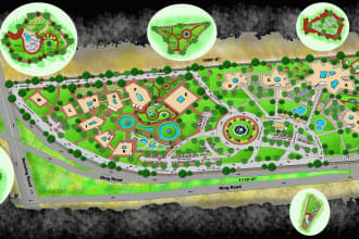 do architectural site plan rendering and layout drawings