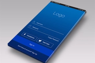 create a login page for android app