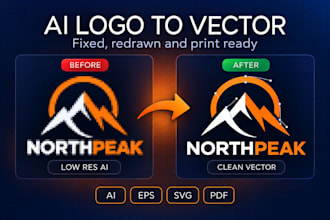 redesign, fix or vectorize your ai logo