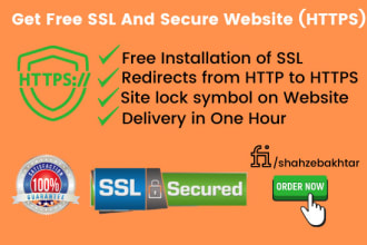 install a free SSL certificate, fix and secure site with https