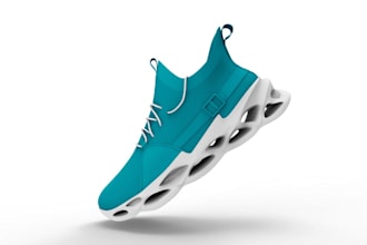 do 3d shoe footwear, sneaker cad model and render