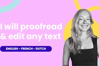 professionally proofread and edit in french, dutch, english