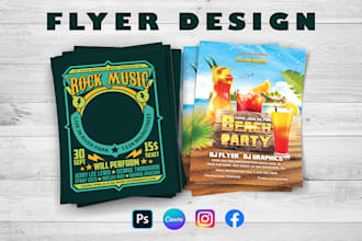 design motion flyers, church, club, sports, and event poster