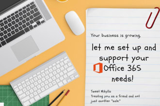 set up and provide support for microsoft office 365